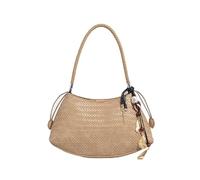 Janmobrian Beach Bag, Beach Bags for Women Handmade Weave PU Drawstring Tote Bags For Women Luxury Handbags Purse Vintage With Inner Pocket Shoulder(8)