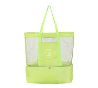 Janmobrian Beach Bag, Beach Bags for Women High Capacity Women Mesh Transparent Bag Double-layer Heat Preservation Large Picnic Beach Bags Tote Office Lunch Snacks Bag(B)