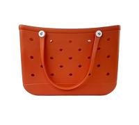 Janmobrian Beach Bag, Beach Bags for Women Waterproof Outdoor Minimalist Travel Beach Bag Hole Hole Small Bag Handbag Handbag EVA Material(Orange)