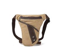 Janmobrian Leg Bag,Thigh Bag Men's Thigh Velvet Bag Drop Bag Motorcycle Cycling Shoulder Multi-Function Bag Crossbody Bag Nylon Men's Hip Cradle Waist Bag(Beige)