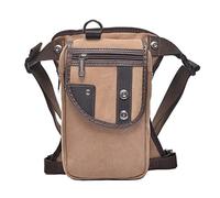 Janmobrian Leg Bag,Thigh Bag Motorcyclist Nylon/Canvas Belt Bag Bum Thigh Bag for Men/Messenger Crossbody Bag h Belt Drop Leg(Khaki)