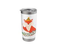 JANNIK - Cute Boy Name with Cool Fox Stainless Steel Insulated Tumbler