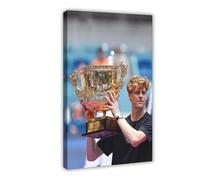 Jannik Sinner 012 Canvas Poster Bedroom Decor Landscape Office Room Decor Gift Frame-style 16x24inch(40x60cm)