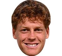 Jannik Sinner Celebrity Face Mask - Professional Tennis Player Fancy Dress Costume Prop for Sports Party Hen Stag Do Accessory