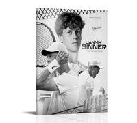 Jannik SinnerPoster Canvas Classic Decoration Waterproof Fading Mural Art Universal Decoration Painting Give Friend Teacher Gift24x36inch(60x90cm) Frame-style