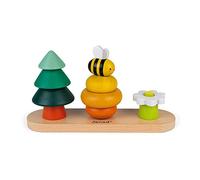 Janod - 10-Piece Wooden Forest Toy - Early Years Toy - Stacking and Fitting - Teaches Fine Motor Skills - WWF™ Partnership - FSC Certified - From the age of 1 - J08635