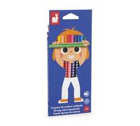 Janod - 12 Coloured Pencils - Colouring & Drawing - Ergonomic Triangular Shape & Resistant Lead - Creative Hobbies and Crafts - Ages 3+ - J07408