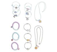 Janod - 14 Zodiac Sign Jewellery-Making Kit - Les Ateliers Bijoux - Children’s Arts & Crafts Kit - Make 12 Bracelets + 2 Necklaces - Fine Motor Skills & Creativity - 7 Years and Up - J07995