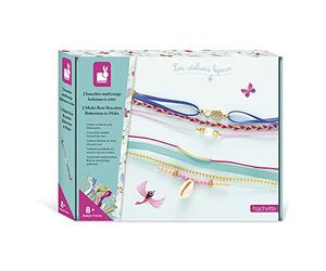 Janod - 2-Piece Make-Your-Own Multi-Strand Boho Bracelet Set - Les Ateliers Bijoux - Children’s Arts & Crafts Kit - Dexterity and Concentration - 8 Years + - J07931