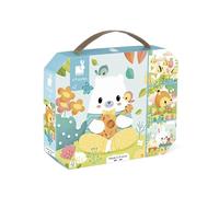 Janod - 4 Evolving Animal Puzzles - 6-9-12-16 Pieces - Progressive Puzzle - Educational Toys - To develop patience and dexterity - Made in France - From 24 months - J02552