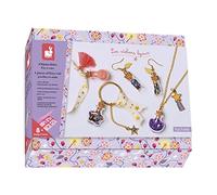 Janod - 4-Piece Make-Your-Own Fairy-in-a-Bottle Jewellery Set - Les Ateliers Bijoux - Children’s Arts & Crafts Kit - Dexterity and Concentration - 8 Years + - J07994