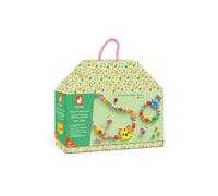 Janod - 4 Secret Jungle Wooden Jewelry to Create - First Jewelry Workshops - DIY Jewelry Making - Child Craft Kit - Fine Motor Skills and Concentration Learning - from 4 Years Old - J09131