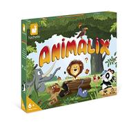 Janod - AnimaliX - Guess the Animal Deduction Game - 1 Wheel + 4 Individual Trays + 32 Cards + 4 Erasable Markers - Suitable for Ages 6 and Above, J02476