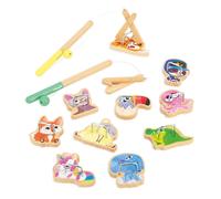 Janod - Applepop Claw Game - Children’s Game of Skill - 2 Claws + 10 Animals + 1 Bag - Develops Dexterity & Concentration - FSC Wood Toy - 3 Years +, J03352