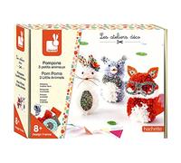 Janod Arts and Craft Kit - 3 Small Animals Pompoms