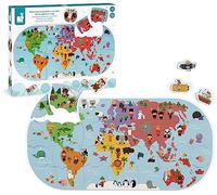 Janod - Bath Explorers Map - Early Years Bath Toy - Handling Age 3+ and Dexterity - Ages 3 and Up, J04719