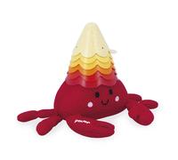 Janod - Hermit crab Bathtime Toy with Wheat Straw Cups - 6 Cups - Baby Water Fun - From 10 Months - J04734