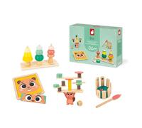 Janod - Box of Baby Games - 36 Months +, Children’s Early-Learning Toys - Puzzle & Hands-On Activities - Psychomotor Activity and Development Toys - Toy for Kids Aged 3 +, J04066