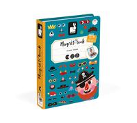 Janod Magneti'Book Magnetic Game Crazy Faces J02716 – 70 Magnets, Multicolor, Ages 3-8