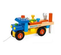 Janod - Brico'Kids Diy Truck - 2-In-1 Early Learning Pull-Along Toy - 3 Tools