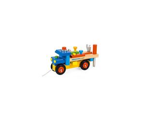 Janod - Brico'Kids Diy Truck - 2-In-1 Early Learning Pull-Along Toy - 3 Tools Included - Motor Skills Training - from 2 Years Old, J05022