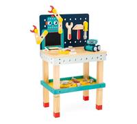 Janod - Brico'Kids Large Robot Workbench - Children’s DIY Game - 51 Accessories + 3 Tools + 1 Robot - Pretend Play Toy - Develops Fine Motor Skills - 36 Months +, J06457