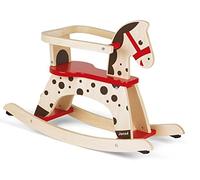 Janod - Caramel Wooden Rocking Horse - Toddler Toy - Learning Balance - For children from the Age of 1, J05984, Brown and Red