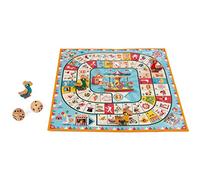 Janod - Carrousel Game of the Goose - Family Game - Wooden Figurines - For children from the Age of 4, J02743, Blue