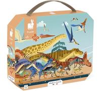 Janod - Children’s 100-Piece Panoramic Dinosaur Puzzle - 1-Metre Long - FSC-Certified Cardboard - Vegetable Ink - Made in France - 6 Years +, J05831