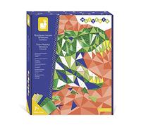 Janod - Children’s ‘Dinosaurs’ Mosaic Set - Mysterix - Children’s Arts & Crafts Kit - 2 Pictures to Complete - Foam Stickers - Fine Motor Skills and Concentration - 7 Years + - J07973