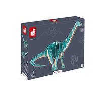 Janod - Children’s Diplodocus Dinosaur 3D Puzzle - 42-Piece 3D Puzzle - Construction Game - FSC Cardboard - Made in France - 5 Years +, J05840, Blue