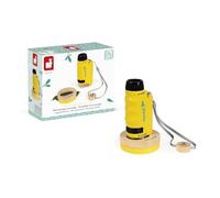 Janod - Children's Portable Pocket Microscope - 50x-250x magnification + wooden stand - Designed for discovering nature and the garden - Ages 3 and up