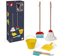 Cleaning Set Wooden Kids Toy Mop & Bucket - Janod
