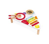 Janod - Confetti Wooden Musical Table - Pretend Play and Musical Awakening Toy - from 1 Year Old, J07634