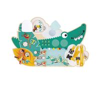 Janod Crocodile Activity Board Wooden Sensory Busy Board 14+ Activities 18m+ NEW