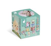 Janod - Cute Animals Square Pyramid - Early-Learning and Early Years Toy - Stack and build toy - Learn SIZE_NAMEs and numbers - Ages 1 and up - J02652