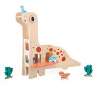 Janod Dino Garage Toddler Child Wooden Dinosaur Car Play Toy Gift 2y+ New
