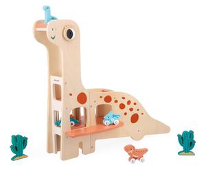 Janod Dino Garage Toddler Child Wooden Dinosaur Car Play Toy Gift 2y+ New