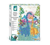 Janod - ‘Dinosaurs’ Paint by Numbers Set - 2 Paintings to Complete - Les Ateliers du Calme - Children’s Arts & Crafts Kit - 7 Years + - J07982