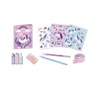 Janod - Stationery Set - Stickers, 1 Notebook 24 Pages, 3 Adhesive Note Pads, 1 Pencil, Masking Tape, 1 Pen, 1 Eraser - Creative Leisure - 6 Years and up - J08940