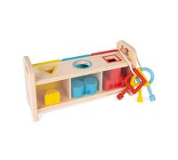 Janod Essentiel Shape Sorter Box With Keys Multicolor 18 Months-3 Years Kids