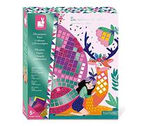 Janod - Fairies Foam Mosaics Box - Les Ateliers du Calme - Creative Leisure Kit for Children - Fine Motor Skills and Concentration Learning - from 5 Years, J07960