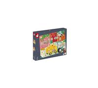 Janod - The Farm Lock board - Activity Board - 5 Types of Fasteners - FSC Wooden Toy - 3 Years +, J07119