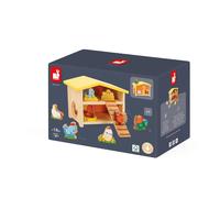 Janod My First Chicken Coop Wooden Toy Shape Sorter Farm Playset 18m+ NEW