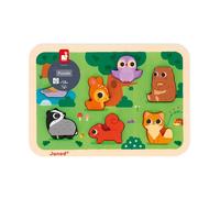 Janod - “The Forest” Chunky Puzzle - FSC Wood - 7 Pieces - Develops Fine Motor Skills, Concentration and Imagination - 18 Months +, J07123