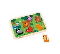 Janod Forest Chunky Puzzle - 7 Pieces - Ages 18 Months - 3 Years - J07123 - Plush Soft Toy