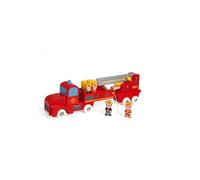 JANOD Giant Wooden Fire Truck - Story - For Children from 2 Years Old - Red