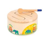 Janod - Gioia Drum - FSC Wood Drum + Stick - Pretend Play Musical-Awakening Toy - Water-Based Paint - 18 Months +, J07650