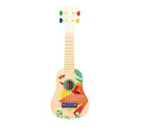 Janod - Gioia Wooden Ukulele - Children’s Musical Instrument - Pretend Play Musical-Awakening Toy - Water-Based Paint - 3 Years +, J07652