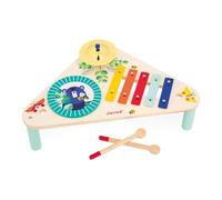 Janod - Gioia Wooden Musical Table - 3 Children’s Musical Instruments - Pretend Play Musical-Awakening Toy - Water-Based Paint - 12 Months +, J07655